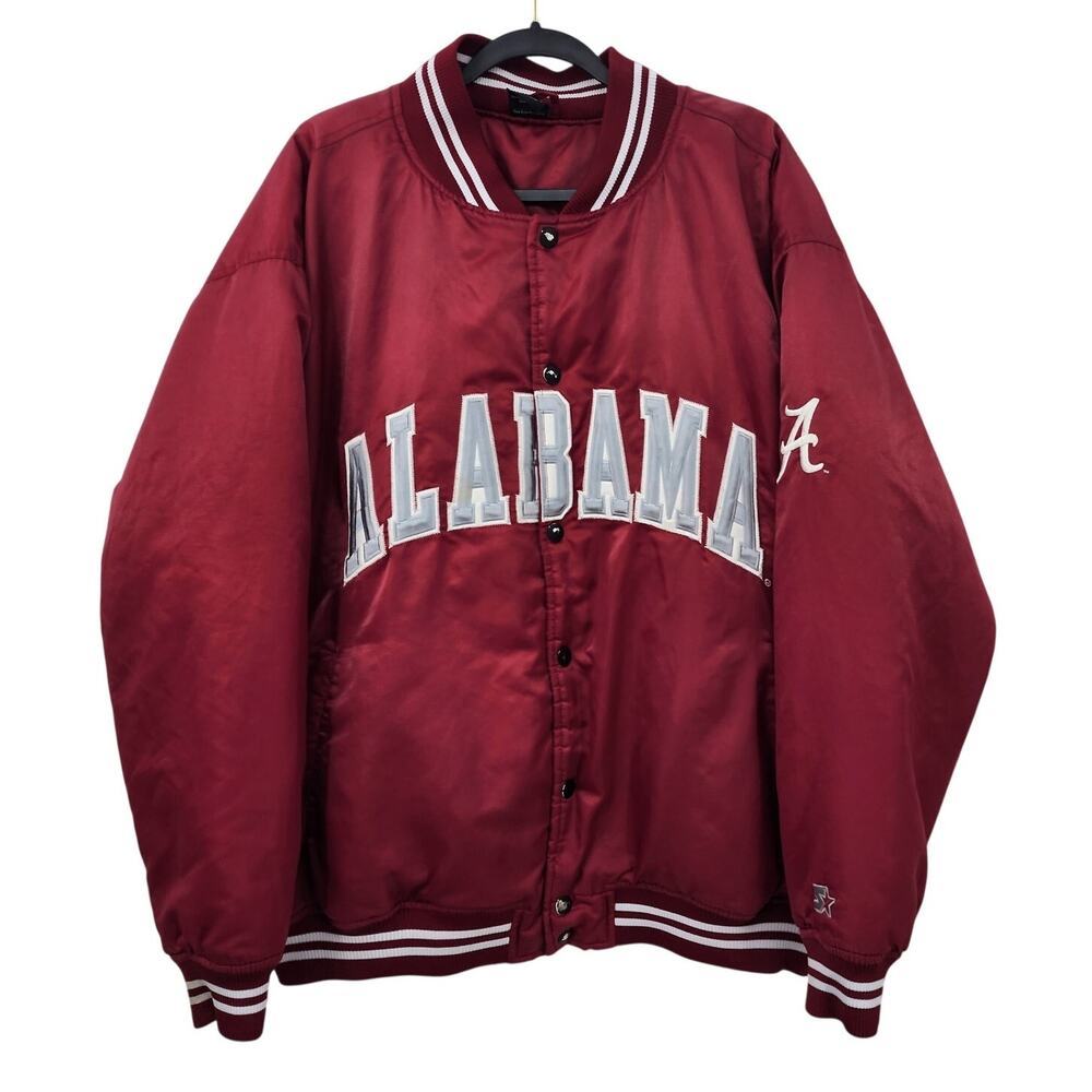 Men's Vintage Starter College Alabama Bama Roll Tide Bomber Jacket Size XL